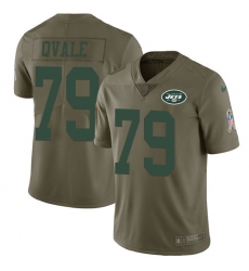 Youth Nike New York Jets #79 Brent Qvale Limited Olive 2017 Salute to Service NFL Jersey