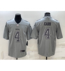 Men's Las Vegas Raiders #4 Derek Carr Grey Atmosphere Fashion 2022 Vapor Untouchable Stitched Limited Jersey