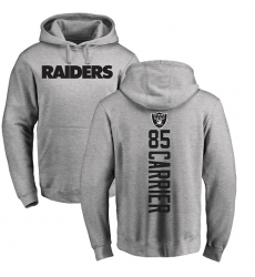NFL Nike Oakland Raiders #85 Derek Carrier Ash Backer Pullover Hoodie