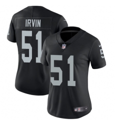 Women's Nike Oakland Raiders #51 Bruce Irvin Elite Black Team Color NFL Jersey