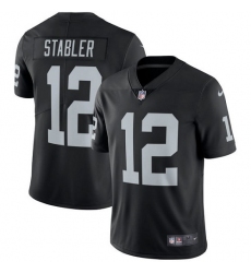 Men's Nike Oakland Raiders #12 Kenny Stabler Black Team Color Vapor Untouchable Limited Player NFL Jersey