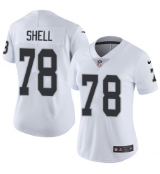 Women's Nike Oakland Raiders #78 Art Shell White Vapor Untouchable Limited Player NFL Jersey