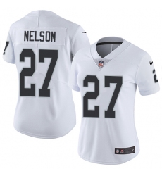 Women's Nike Oakland Raiders #27 Reggie Nelson White Vapor Untouchable Limited Player NFL Jersey