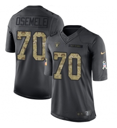 Youth Nike Oakland Raiders #70 Kelechi Osemele Limited Black 2016 Salute to Service NFL Jersey