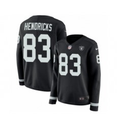 Women's Nike Oakland Raiders #83 Ted Hendricks Limited Black Therma Long Sleeve NFL Jersey