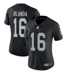 Women's Nike Oakland Raiders #16 George Blanda Black Team Color Vapor Untouchable Limited Player NFL Jersey