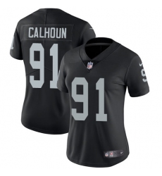 Women's Nike Oakland Raiders #91 Shilique Calhoun Black Team Color Vapor Untouchable Limited Player NFL Jersey