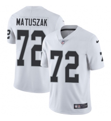 Men's Nike Oakland Raiders #72 John Matuszak White Vapor Untouchable Limited Player NFL Jersey