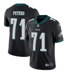 Men's Nike Philadelphia Eagles #71 Jason Peters Black Alternate Vapor Untouchable Limited Player NFL Jersey