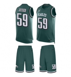 Men's Nike Philadelphia Eagles #59 Seth Joyner Limited Midnight Green Tank Top Suit NFL Jersey