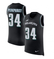 Men's Nike Philadelphia Eagles #34 Donnel Pumphrey Limited Black Rush Player Name & Number Tank Top NFL Jersey