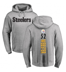 NFL Nike Pittsburgh Steelers #52 Mike Webster Ash Backer Pullover Hoodie