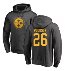 NFL Nike Pittsburgh Steelers #26 Rod Woodson Ash One Color Pullover Hoodie