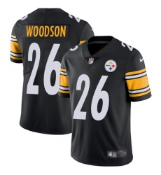 Youth Nike Pittsburgh Steelers #26 Rod Woodson Black Team Color Vapor Untouchable Limited Player NFL Jersey