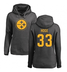 NFL Women's Nike Pittsburgh Steelers #33 Merril Hoge Ash One Color Pullover Hoodie