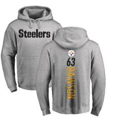 NFL Nike Pittsburgh Steelers #63 Dermontti Dawson Ash Backer Pullover Hoodie