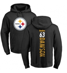 NFL Nike Pittsburgh Steelers #63 Dermontti Dawson Black Backer Pullover Hoodie