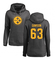 NFL Women's Nike Pittsburgh Steelers #63 Dermontti Dawson Ash One Color Pullover Hoodie