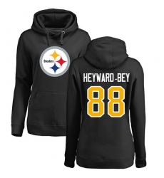 NFL Women's Nike Pittsburgh Steelers #88 Darrius Heyward-Bey Black Name & Number Logo Pullover Hoodie