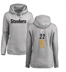 NFL Women's Nike Pittsburgh Steelers #22 William Gay Ash Backer Pullover Hoodie