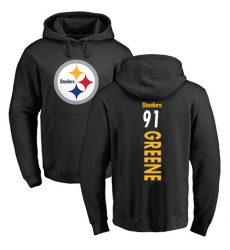 NFL Nike Pittsburgh Steelers #91 Kevin Greene Black Backer Pullover Hoodie