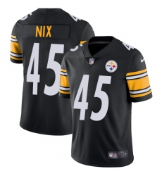 Men's Nike Pittsburgh Steelers #45 Roosevelt Nix Black Team Color Vapor Untouchable Limited Player NFL Jersey