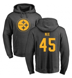 NFL Nike Pittsburgh Steelers #45 Roosevelt Nix Ash One Color Pullover Hoodie