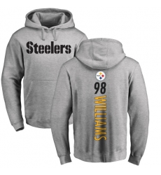 NFL Nike Pittsburgh Steelers #98 Vince Williams Ash Backer Pullover Hoodie