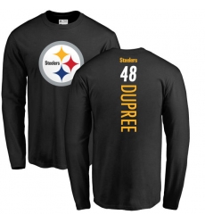 NFL Nike Pittsburgh Steelers #48 Bud Dupree Black Backer Long Sleeve T-Shirt