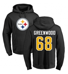 NFL Nike Pittsburgh Steelers #68 L.C. Greenwood Black Name & Number Logo Pullover Hoodie