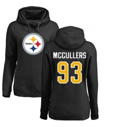 NFL Women's Nike Pittsburgh Steelers #93 Dan McCullers Black Name & Number Logo Pullover Hoodie