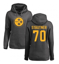 NFL Women's Nike Pittsburgh Steelers #70 Ernie Stautner Ash One Color Pullover Hoodie