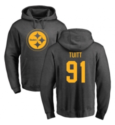 NFL Nike Pittsburgh Steelers #91 Stephon Tuitt Ash One Color Pullover Hoodie