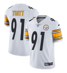 Youth Nike Pittsburgh Steelers #91 Stephon Tuitt White Vapor Untouchable Limited Player NFL Jersey