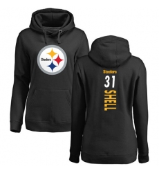 NFL Women's Nike Pittsburgh Steelers #31 Donnie Shell Black Backer Pullover Hoodie