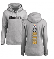 NFL Women's Nike Pittsburgh Steelers #80 Jack Butler Ash Backer Pullover Hoodie