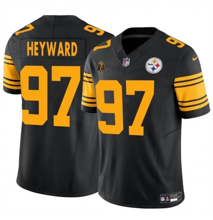 Men's Pittsburgh Steelers #97 Cameron Heyward Black F.U.S.E. With Walter Payton Color Rush Limited Football Stitched Jersey