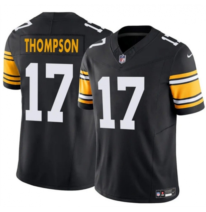 Men's Pittsburgh Steelers #17 Skylar Thompson Black 2025 F.U.S.E. Alternate Vapor Limited Football Stitched Jersey