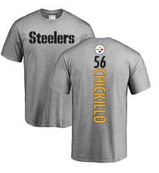 NFL Nike Pittsburgh Steelers #56 Anthony Chickillo Ash Backer T-Shirt