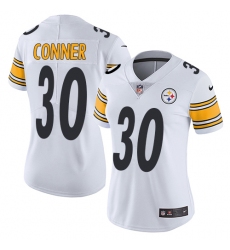 Women's Nike Pittsburgh Steelers #30 James Conner White Vapor Untouchable Limited Player NFL Jersey