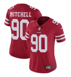 Women's Nike San Francisco 49ers #90 Earl Mitchell Red Team Color Vapor Untouchable Limited Player NFL Jersey