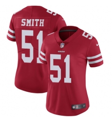 Women's Nike San Francisco 49ers #51 Malcolm Smith Red Team Color Vapor Untouchable Limited Player NFL Jersey