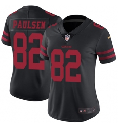 Women's Nike San Francisco 49ers #82 Logan Paulsen Black Vapor Untouchable Limited Player NFL Jersey