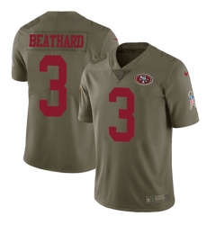 Youth Nike San Francisco 49ers #3 C. J. Beathard Limited Olive 2017 Salute to Service NFL Jersey