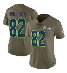 Women's Nike Seattle Seahawks #82 Luke Willson Limited Olive 2017 Salute to Service NFL Jersey