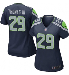 Women's Nike Seattle Seahawks #29 Earl Thomas III Game Steel Blue Team Color NFL Jersey