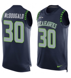 Men's Nike Seattle Seahawks #30 Bradley McDougald Limited Steel Blue Player Name & Number Tank Top NFL Jersey