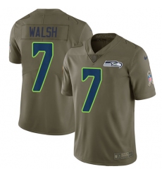 Youth Nike Seattle Seahawks #7 Blair Walsh Limited Olive 2017 Salute to Service NFL Jersey