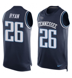 Men's Nike Tennessee Titans #26 Logan Ryan Limited Navy Blue Player Name & Number Tank Top Tank Top NFL Jersey