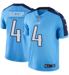 Youth Nike Tennessee Titans #4 Ryan Succop Light Blue Team Color Vapor Untouchable Limited Player NFL Jersey